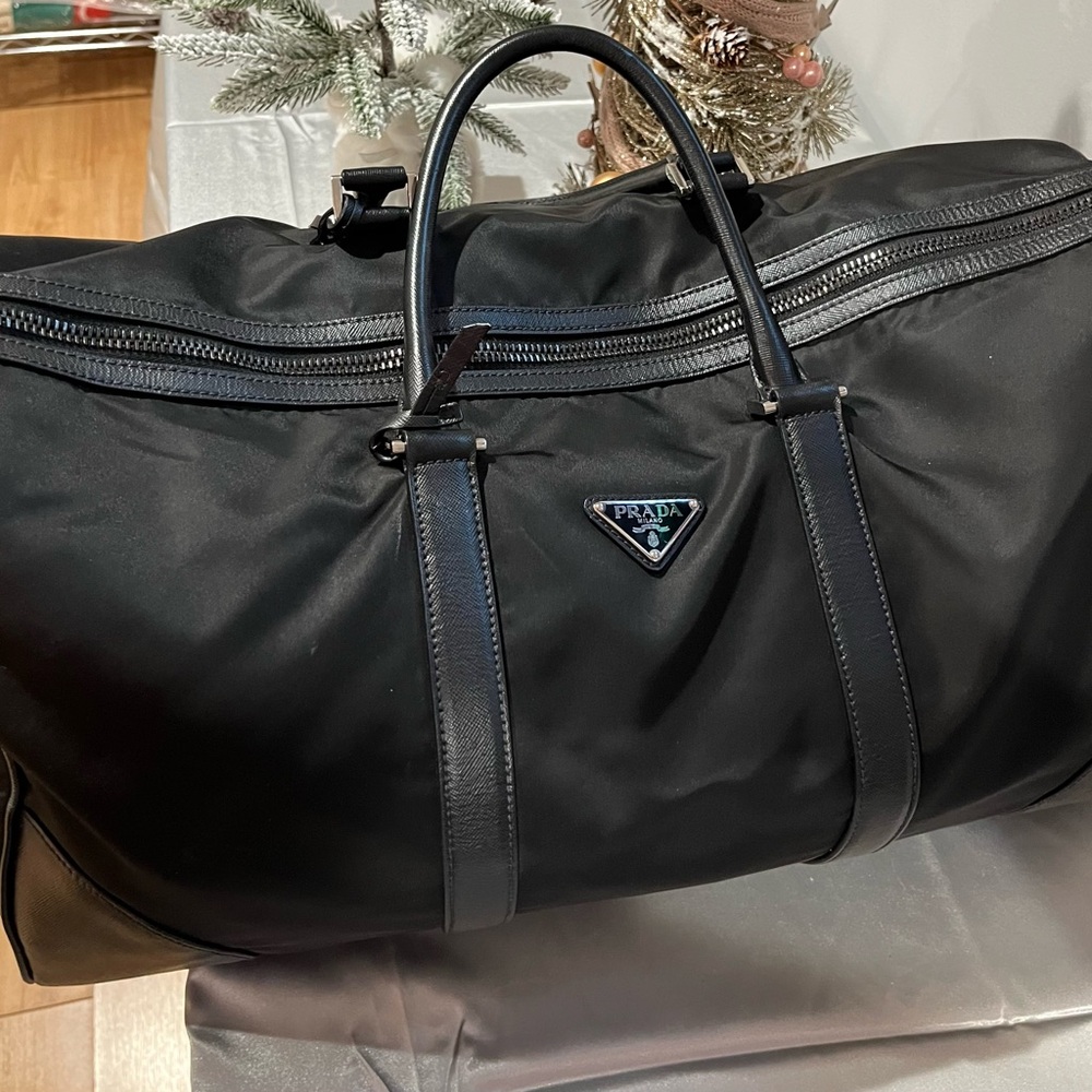 Prada Black Duffel Bag for Men - Picture 2 of 16